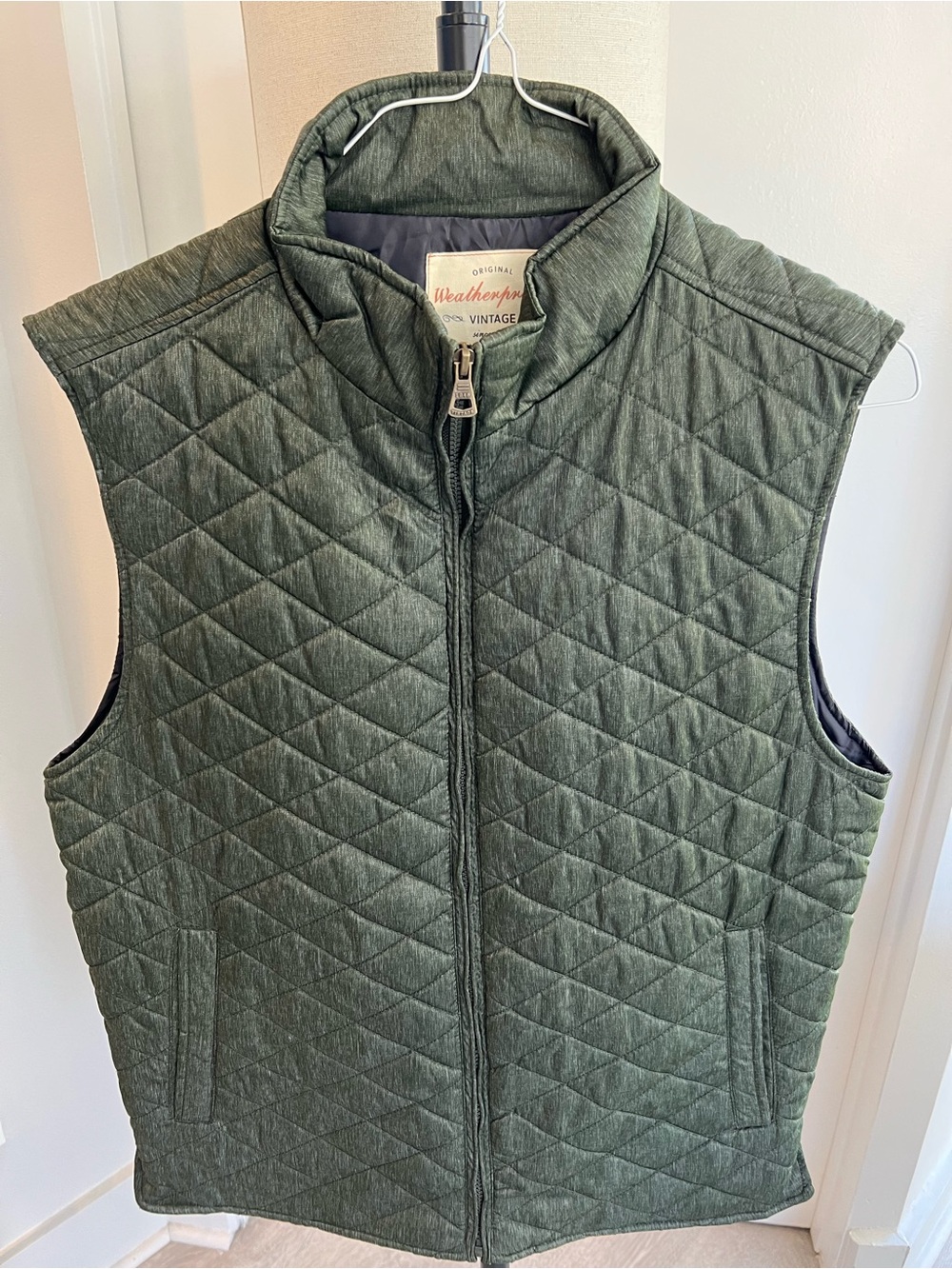 Weatherproof Men's Quilted Vest in Olive